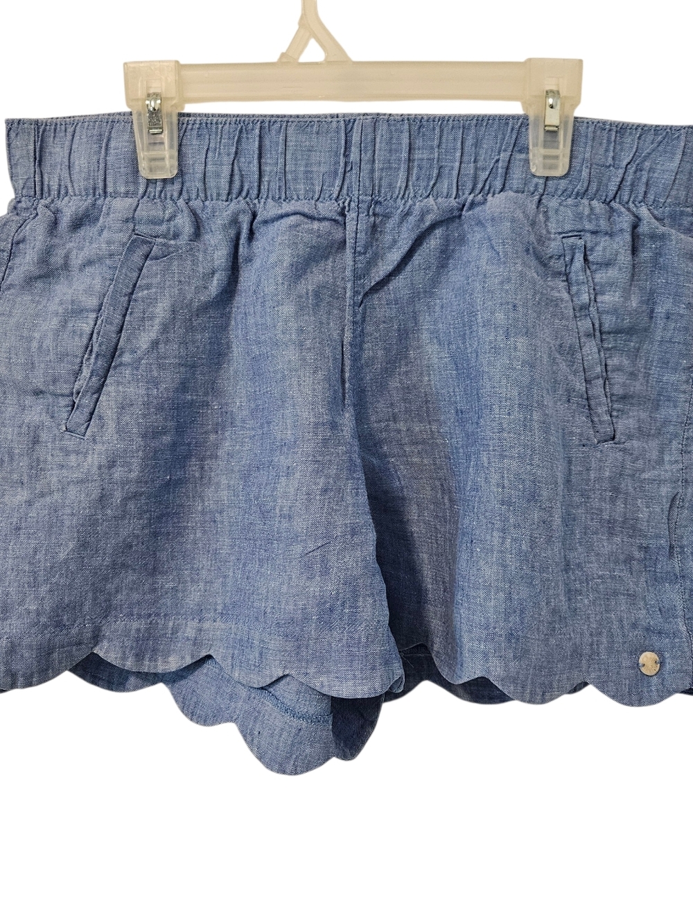 Lilly Pulitzer Sky Blue Scallop Hem Shorts - Picture 3 of 7